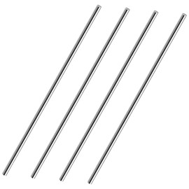 BACSHBY 6 pezzi Aste Rotonde in Acciaio Inox,5 mm x 300 mm Barra Metallica Tonda, Barre Metalliche per Fai da Te, Modellismo di Automobili e Aeroplani