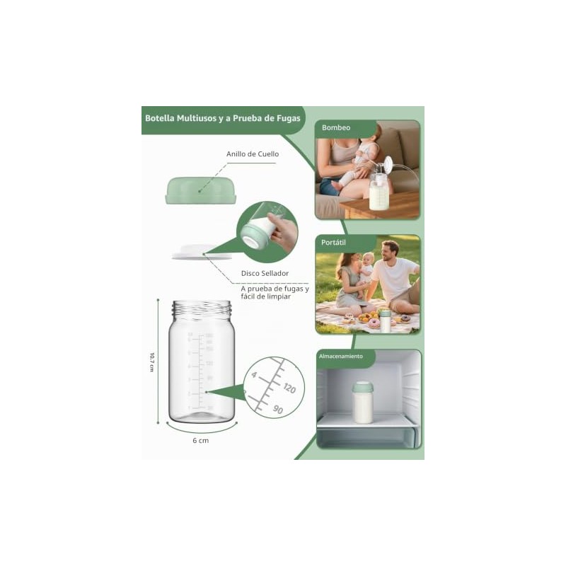 Piezas de extractor de leche compatibles con Spectra S1/S2/9 Plus/Synergy
