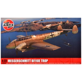 Airfix DCD Level 2 Model Kit Messerschmitt Bf110E/E-2 TROP Fighter Aircraft 1/72 Plastic Model Building Tool Kits 2 Scheme