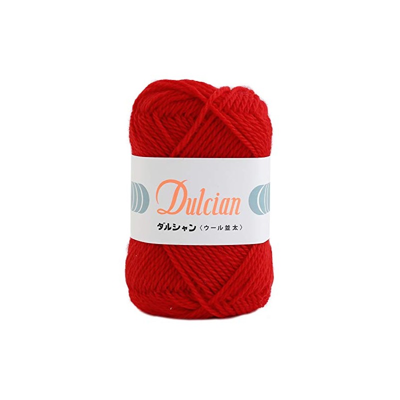 Daruma 5800 Wool Normal Thick Yarn, Col.112, Red, 1.4 oz