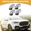 Partuto 4 Pcs 1.5" Universal Stainless Steel 90 Degree Exhaust