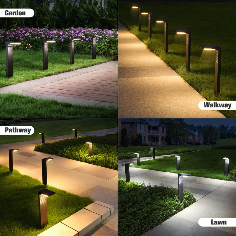 JOFIOS Solar Pathway Lights 2 Pack with Warm White and