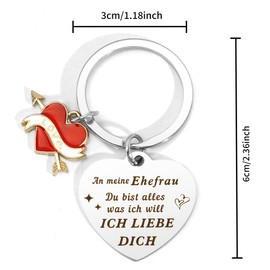 Anniversary gift for her, partner gifts, gift for wife, gift for partner, keyring, ideas for wedding gifts, anniversary gift, gifts for wife, Valentine's Day gifts for her, Wife Keyring