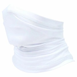 Unbranded UV Protection Neck Gaiter Windproof Face Mask Scarf Bandana Balaclava Sun Shield - White