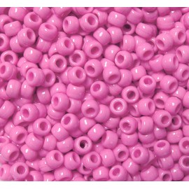 JOLLY STORE Crafts  500 Hot Pink 9x6mm Pony Beads USA made school crafts hair kandi jewelry making