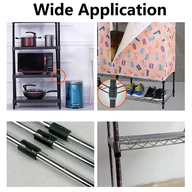 1 Inch Wire Shelf Clips for Wire Shelf System, Plastic