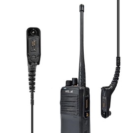 HYSHIKRA Acoustic Tube Headphones with Microphone Compatible with Motorola DP3400, DP4400, DP4800, DGP4150, XiR-P8200, Xpr-6300, Bi-Directional Radio with Multiple Ports (2 Pack)