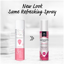 Summer's Eve Freshening Spray | Sheer Floral | 2 oz Size | Pack of 6 | pH Balanced, Dermatologist & Gynecologist Tested