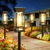 12 Pack Solar Pathway Lights Outdoor, Taller Bright Solar Path