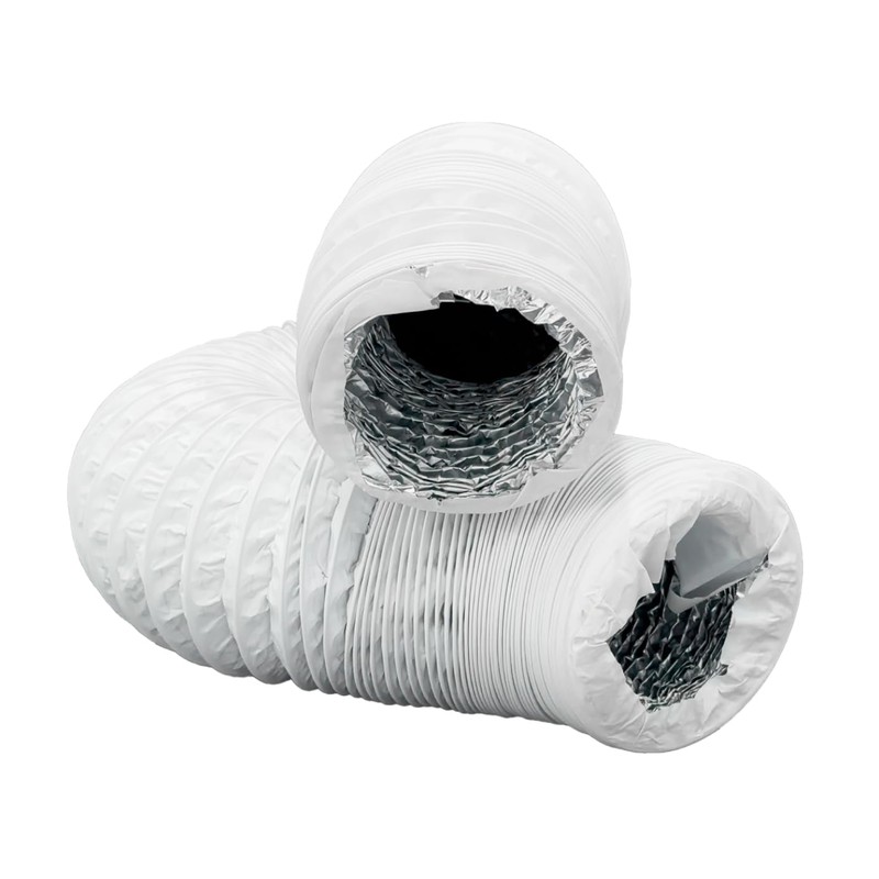 H&C VENT Flexible Exhaust Hose, Ventilation Hose with Aluminium, PVC