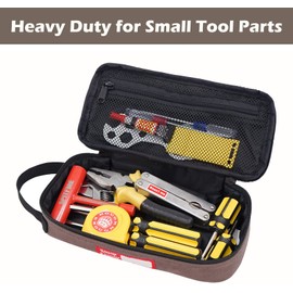 Rough Enough Small Tool Bag Pouch Case Box with Zipper Handle Canvas