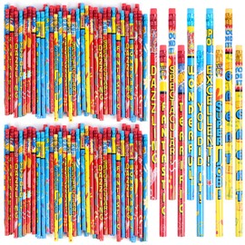 Kolewo4ever Inspirational Pencils, 200 Pieces with 10 Different Designs, Words of Encouragement Printed on Sharpened Pencils, Graphite Core, Colorful Erasers, Suitable for School