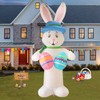 InfleasJoiy 12FT Bunny Holding Egg Easter Inflatable Decoration with Built-in