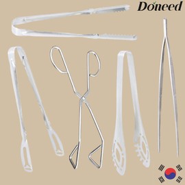 Dunid stainless steel kitchen tongs, 5 types of cooking tweezers, triangle tongs, salad tongs, steak, steak tongs / 두니드 스텐 주방집게 5종 요리핀셋 트라이앵글집게 샐러드집게 스테이크, 스테이크 집게