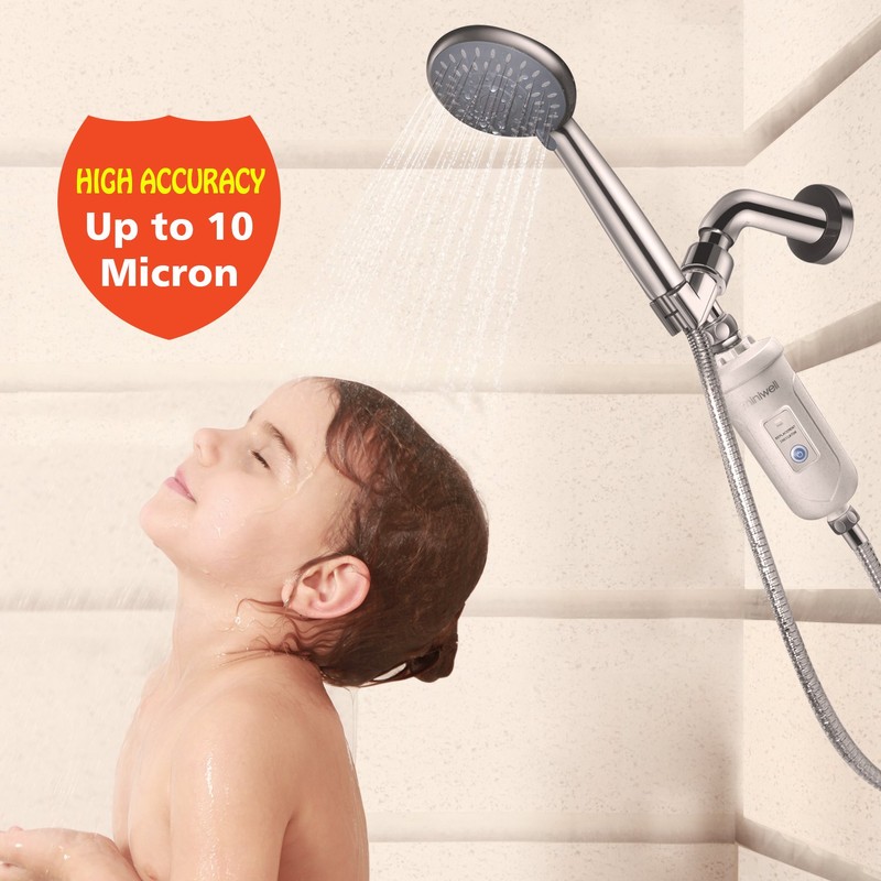 Miniwell Shower Filter L730-XC, Removes Over 99% Chlorine, Shower Head