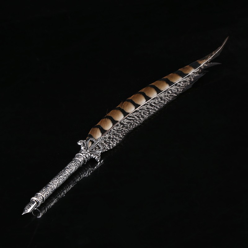 Feather Metal Nibs Quill Dip Pen Ink Set with Sealing