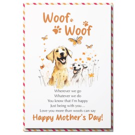 BlinkBlink Mother Day Card from Dog, Mothers Day Card Dog with Envelope and Seal, Fur Mom Mothers Day Card, Funny Mothers Day Card from Dog