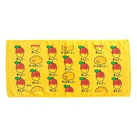 Okutani Corporation Oekaki Series Mango-san Face Towel, 100% Cotton