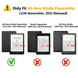 Huasiru Case for All-New Kindle Paperwhite with 6.8" Display (11th Gen-2021 Release Only - Will Not fit Prior Generation Kindle Devices) with Auto Wake/Sleep, Women