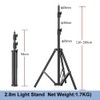 YIDAMOPACN Heavy Duty Light Stand 9.2ft/280cm 10KG Max Load Spring