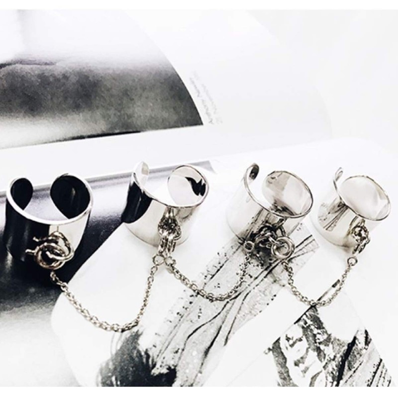 Puente 4 Ring Chain Ring, Silver, Men's, Women's, Silver Ring,