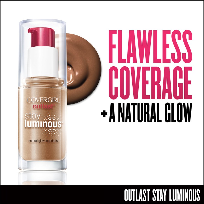 COVERGIRL Outlast Stay Luminous Foundation Soft Sable 875, 1 oz