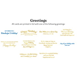 The Gallery Collection - Birthday Cards Assortment Box (35 Cards), Foil & Embossing (Birthday 1)