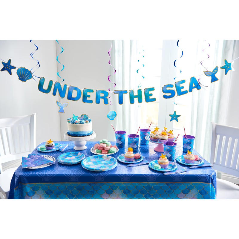 American Greetings Mermaid Party Supplies, Dessert Plates (36-Count)