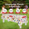 Grandipity Happy Birthday 12 Pack Premium Disposable Plastic Picnic Tablecloth