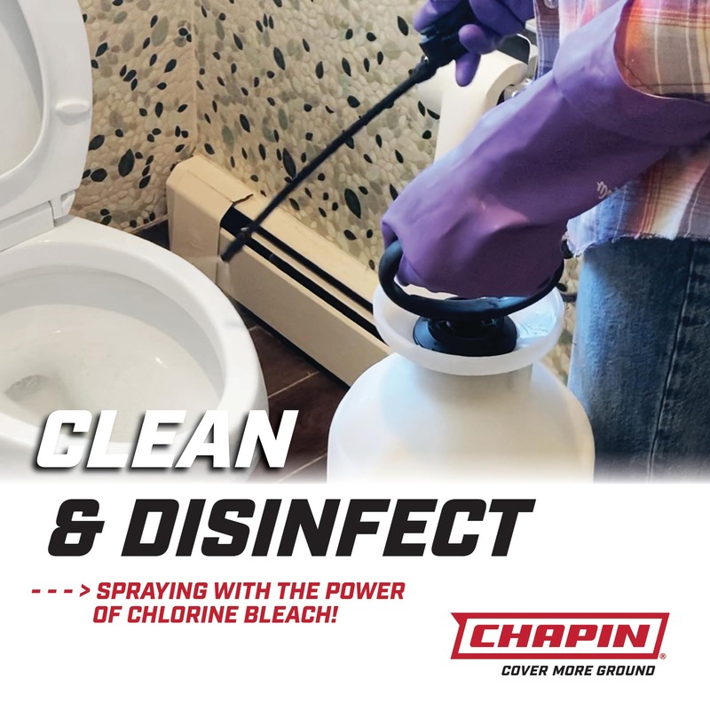 Chapin 20075 Disinfectant Bleach Sprayer, 1 Gallon, Made in The