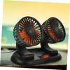 TEHAUX Car Dual Head Cooling Fan for Vehicle Adjustable Dashboard