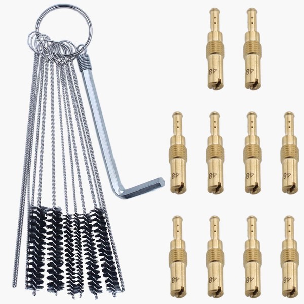 Haishine Carburetor Nozzle Set, 10 Pieces Slow Pilot Nozzles for