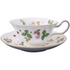 Wedgwood 1053287 Wild Strawberry Cup & Saucer (Peony) Wedding Gift