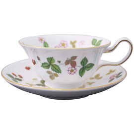 Wedgwood 1053287 Wild Strawberry Cup & Saucer (Peony) Wedding Gift