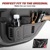 SHEAM Metal Rear Door Pocket Storage Box with Cup Holder