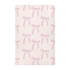 KICPOAY Fitted Crib Sheets Coquette Bows Cute Pink Stretchy Portable