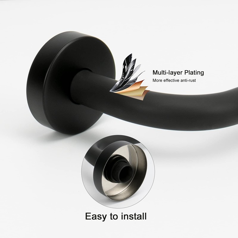 NearMoon S Shaped Shower Head Riser Pipe, Shower Extender Arm