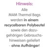 MAM Thermal Bag with Insulation Layer, Thermal Bag Keeps Liquids