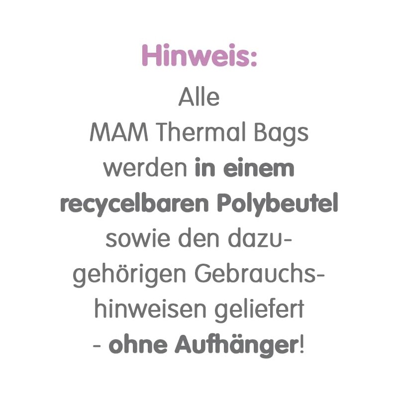 MAM Thermal Bag with Insulation Layer, Thermal Bag Keeps Liquids