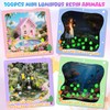 Hysagtek 100Pcs Mini Luminous Resin Animals Glow In The Dark