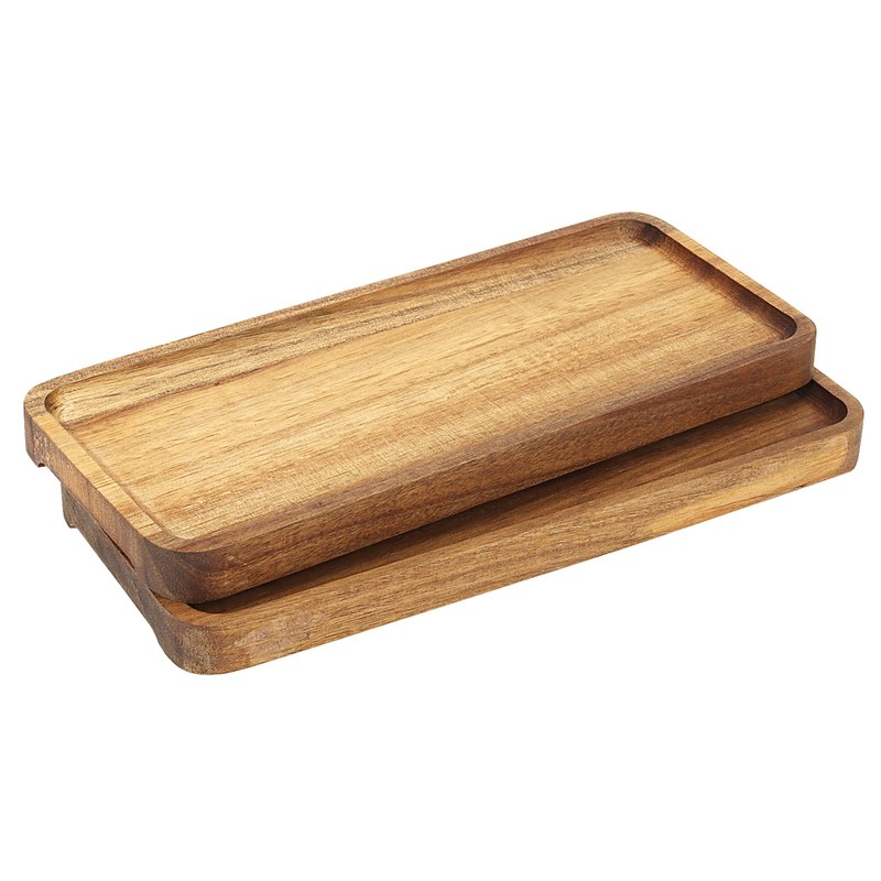 SENJEOK 8 Pack 12 x 5 Inches Wooden Serving Platters,