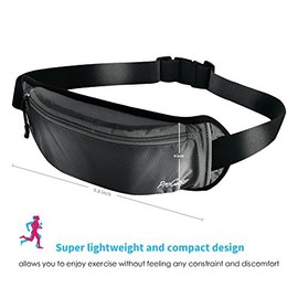 ProCase Cangurera Deportiva para Correr de Diseño Unisexo | Riñonera Delgada Running Belt para Guardar Celular Servilletas Llaves en Entrenamiento Sen
