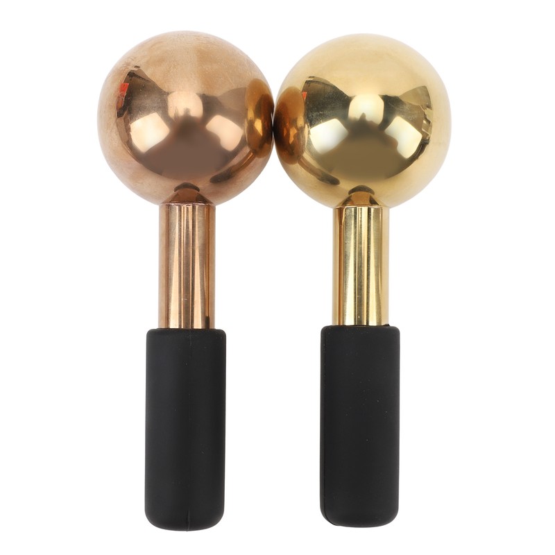 2PCS Ice Globes for Facials Unbreakable Steel Cooling Roller Cryo
