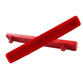 MKAREPART Rear Bumper Reflector Lamp Right and Left Side, Red Cover Tail Reflector, Bumper Light Assembly for T5 Transporter 2003-2011 7E0945105, 7E0945106 (Right and Left Side)