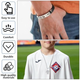 HhBdy 3 Stück Ronaldo Kette, Ketten für Jungen Jersey, Kette Jungs Diamant Armband Junge Nr. 7, Fussball Geschenke Jungen Hip-Hop für Alltagskleidung Sportveranstaltungen