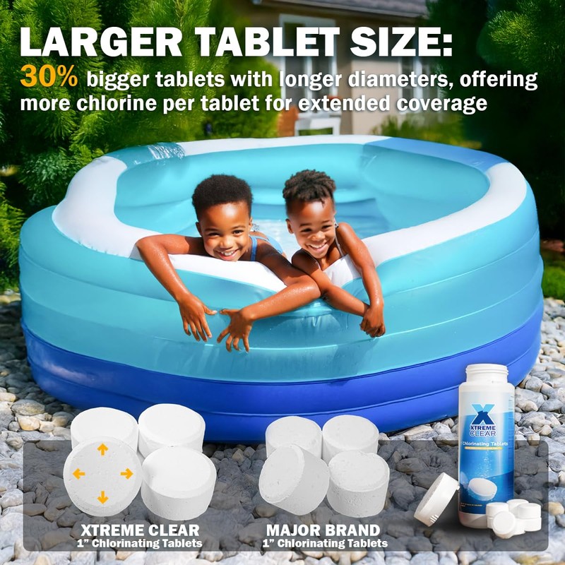 XtremepowerUS XtremeClear SuperDeal 9 Pack 1.5lbs Bottle 1" Chlorine Tablets