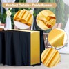 Bgtecho 16Pcs 84" Round Plastic Tablecloth 12 x 108 Satin