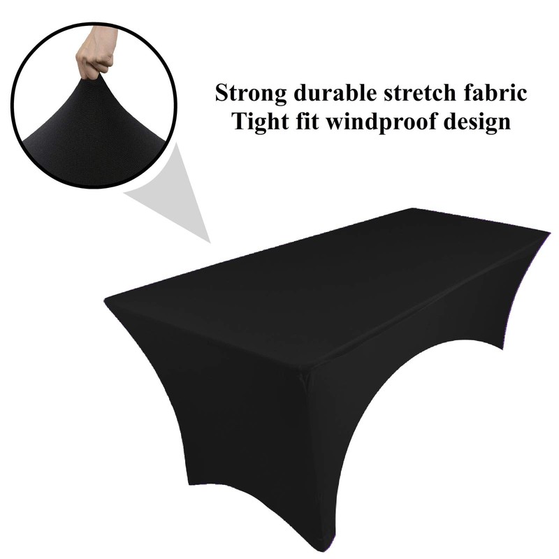 pod linen spandex stretch cover tablecloth for 6ft table 1SIDE