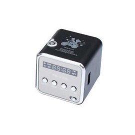 Mini Bluetooth Speaker Clear Sound 4 Buttons Design Screen Display FM Radio Wireless Portable Bluetooth Speaker Black Bluetooth Version