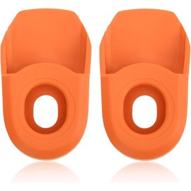 HERCHR Protector De Cubierta De Manivela De Bicicleta, 2 Artículos Funda Protectora De Silicona Accesorio De Repuesto para Manivela De Bicicleta De Montaña(Naranja)
